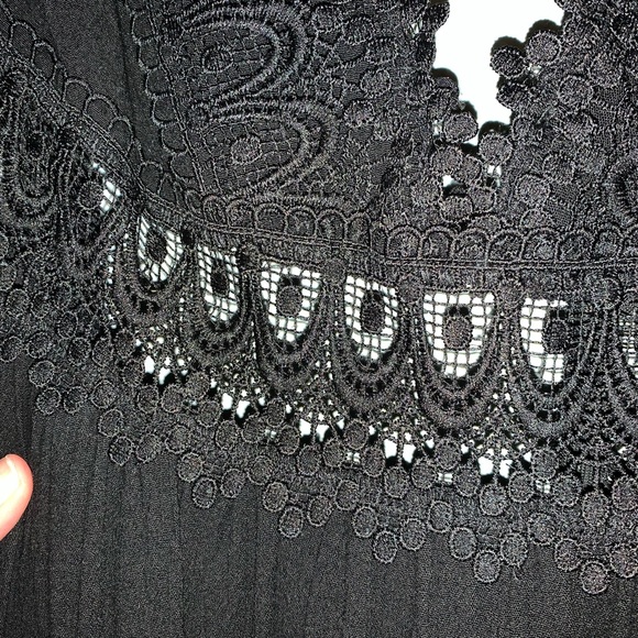 Lulus Black Crochet Lace Tiered Maxi Dress - Picture 5 of 6
